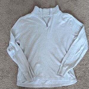 Light Gray Quarter-Zip Pullover